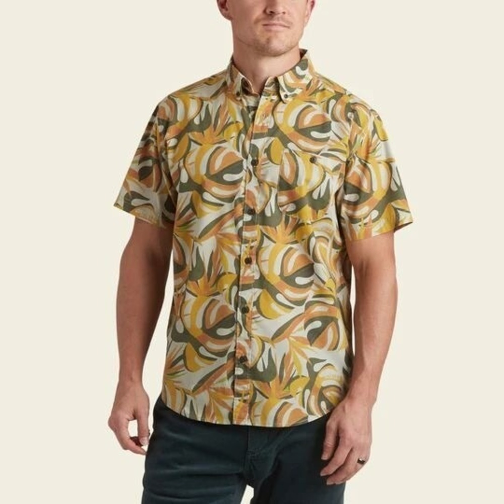 Howler Bros Mens Button Down Shirt Size Large Mansfield Monstera Mash Hiking NEW
